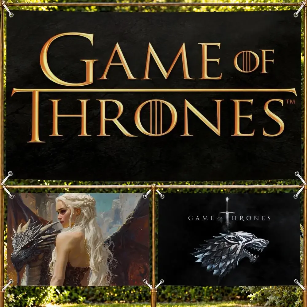 Game Of Thrones Flags Decorative Wall Hanging Banner Bedroom Dorm Music Room Garden Party