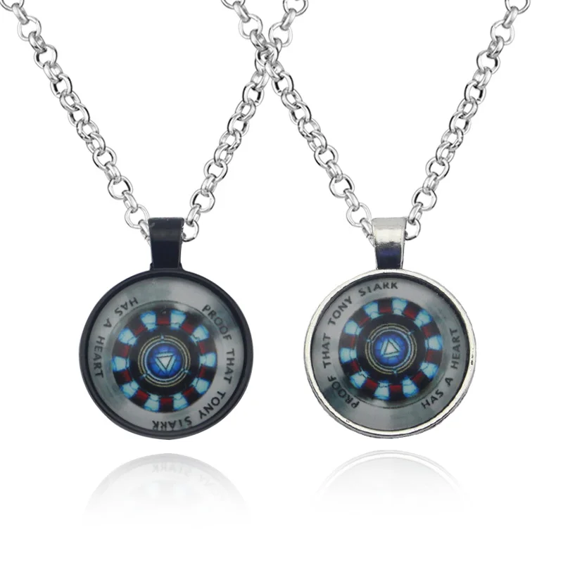 

Marvel Iron Man Tony Stark Necklace Avengers Figure Cosplay Props Pendant Men Women Accessories Jewelry Gift
