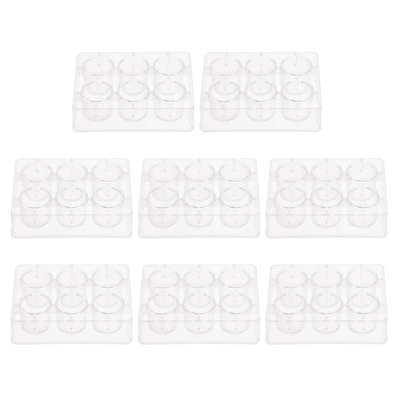 8Pcs Reaction Plates 6 Hole Chemical Experiment Instrument Multifunctional Well Plates Porous Design Easy Clean