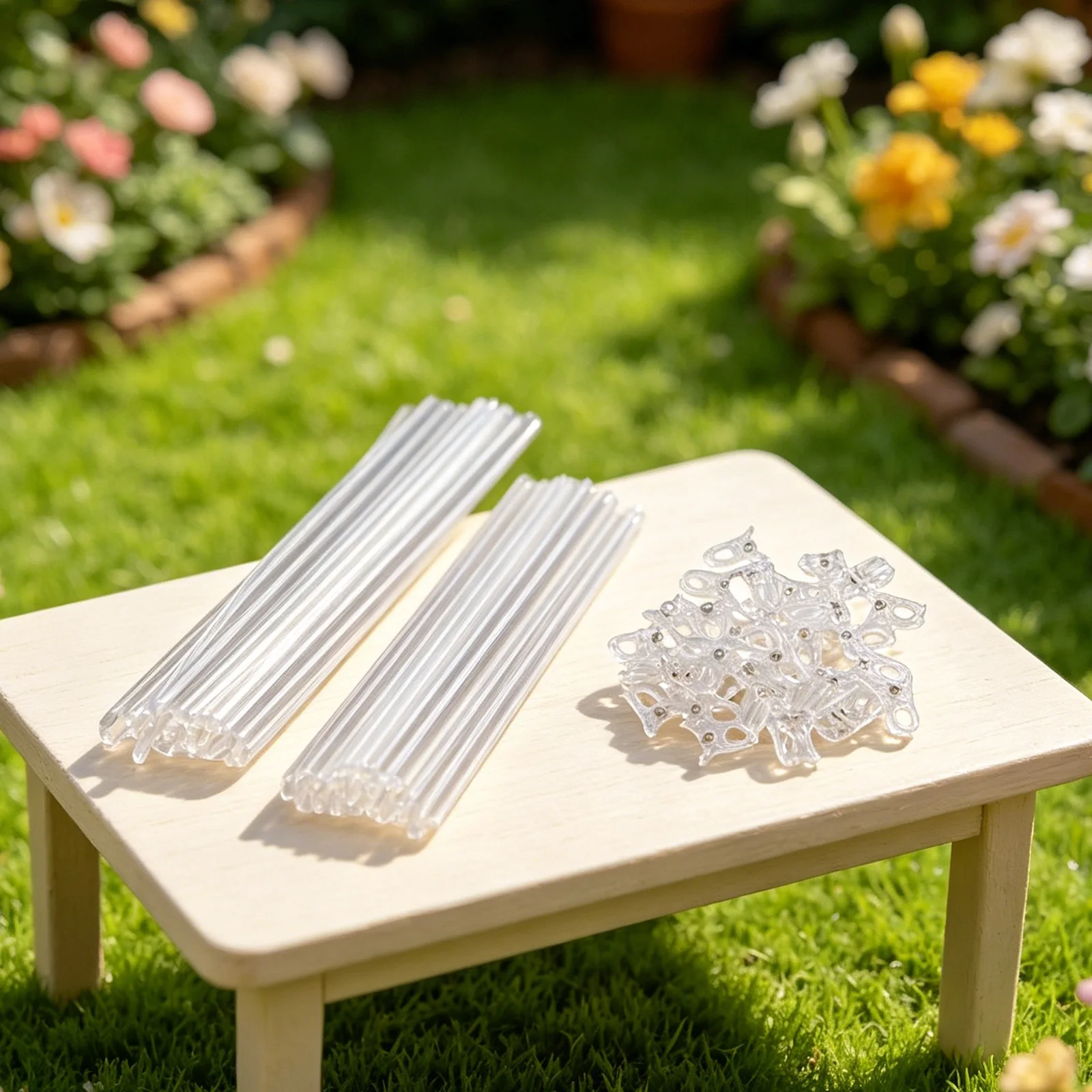 Clear for acrylic Orchid Support Stakes and Clips 30 Pieces Designed for Strong for stem Support and For Healthy Plant
