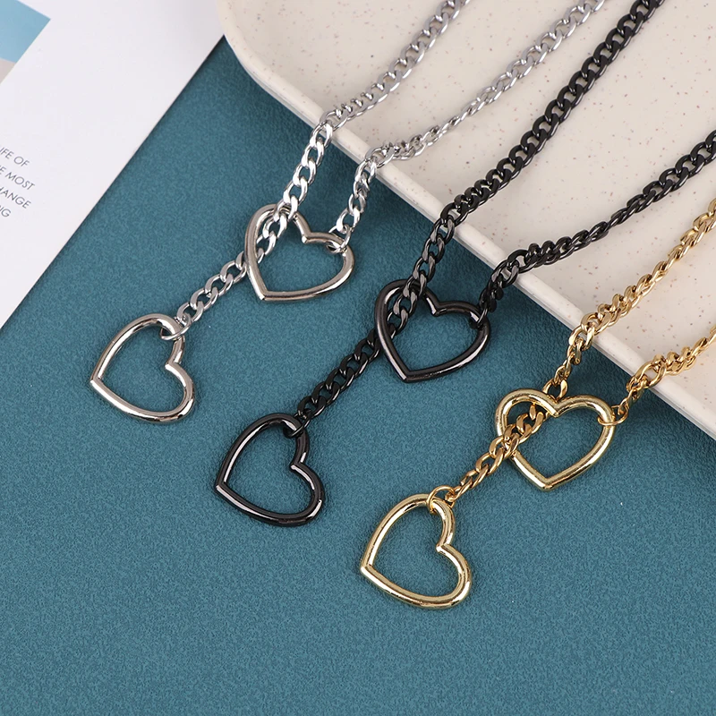 1PC Slip Chain Necklace Rock Stainless Steel Cuban Long Necklace Jewelry Lariat Necklace