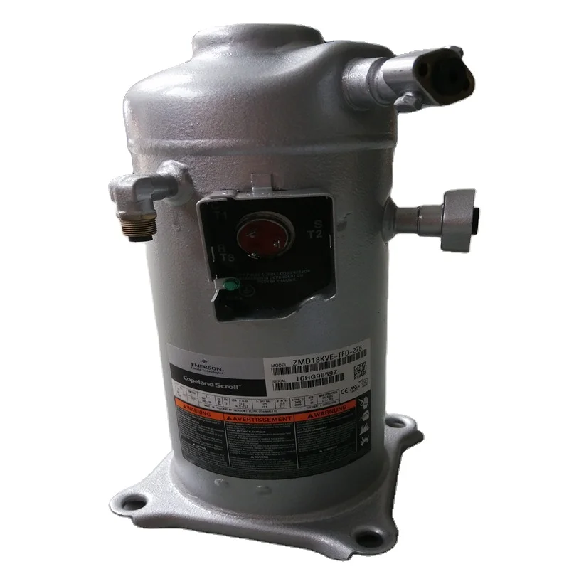 Compresor de desplazamiento Copeland de refrigerante R404A ZMD18KVE-TFD-275 para sistema de refrigeración y refrigeración por aire para Copeland