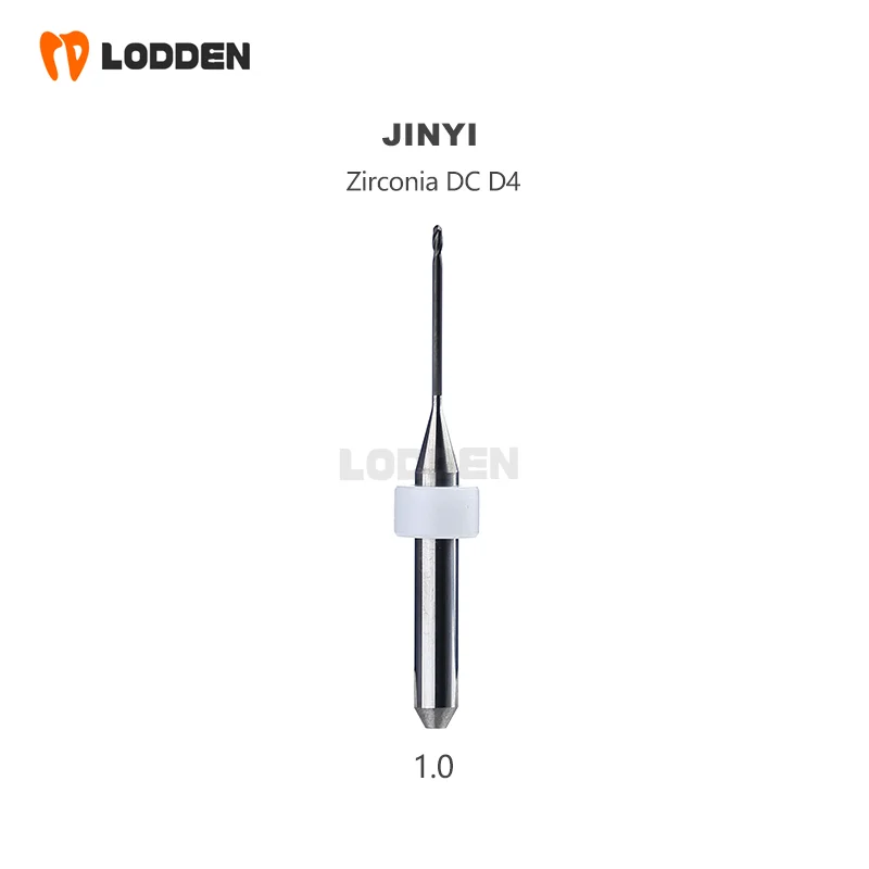 

JINY F-5Z Zirconia PMMA Dental Milling Burs D4 Dentistry Lab Materials DC NC Coating Flat End Grinding Drills Diamond Tools