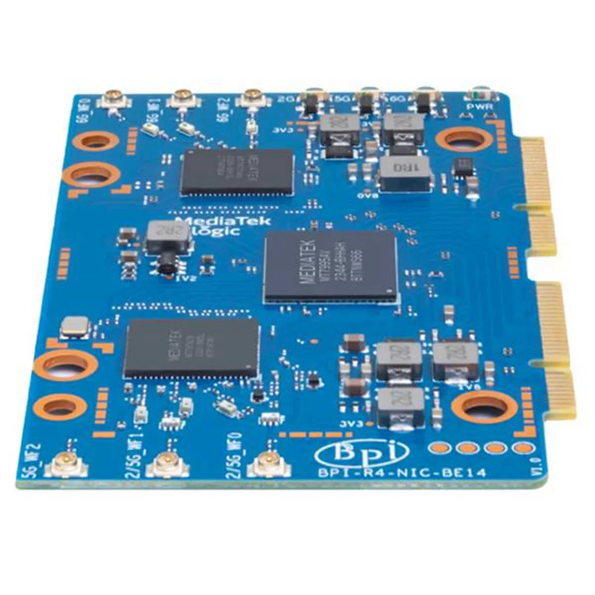 For Banana Pi BPI-R4-NIC-BE14 Wifi7 Module Accessories for BPI-R4 MT7995AV Chipset 2 PCIe 3.0 Interface,6pcs Antenna