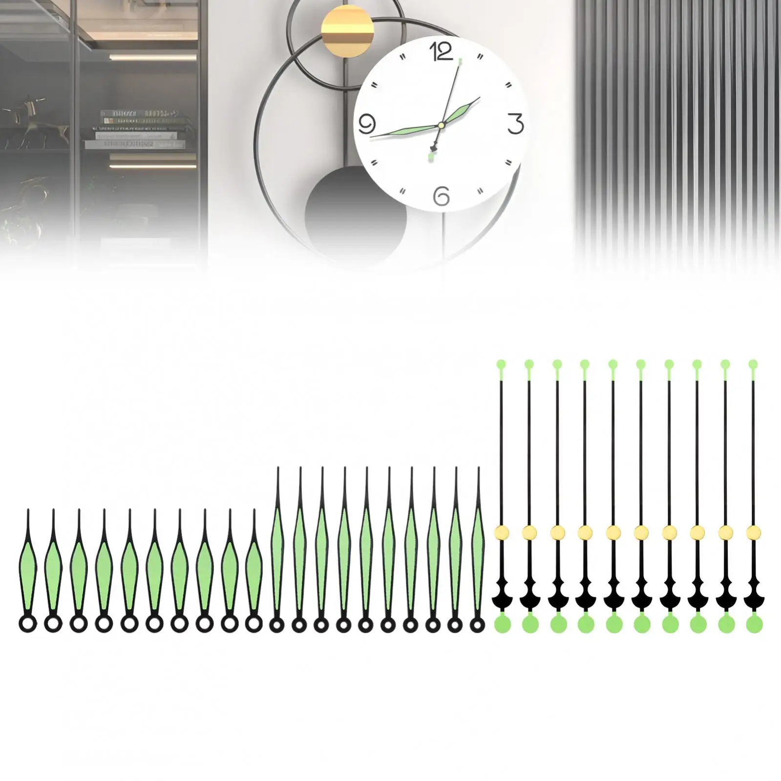 10 Pack Wall Clock Hands Timepiece Needle DIY Quartz Movement Mural Clocks Machinery Watch Mechanism Replacement Repair Tools