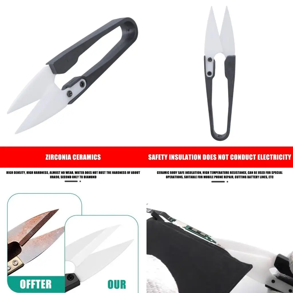  High Durability Ceramic Scissors For Electricians And DIYer Enthusiasts Ensuring Safety And Precise Wire And Components
