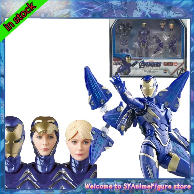In-stock MAFEX 184 Iron Man Rescue Armor Pepper Potts Avengers Endgame Action Figure Collectible Gift