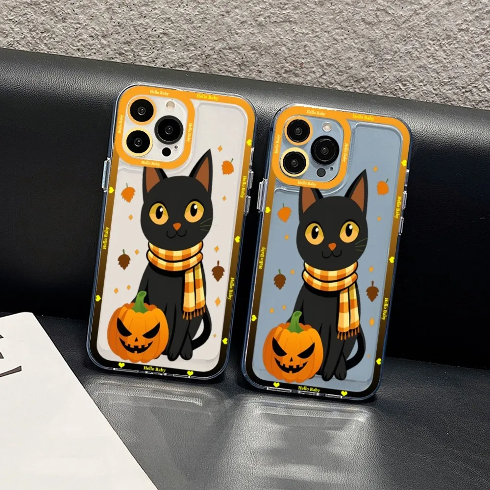 Lovely Black Cat Phone Case For Redmi 7 8 9 A For Redmi Note 5 7 8 9 10 11 Pro Max 4G 5G Funfas
