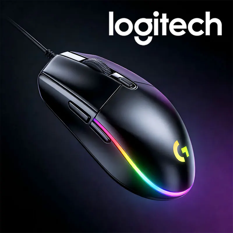 

Logitech G203 Student e-sports office all-around combat assistant dual-mode wired silent mouse ergonomic lightweight