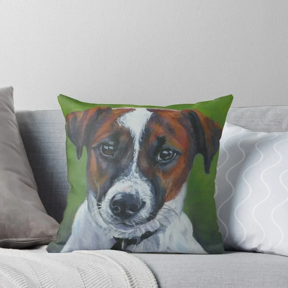 Jack Russell Terrier Fine Art Painting Throw Pillow Luxury Sofa Cushions luxury throw pillow covers Cusions Cover pillow