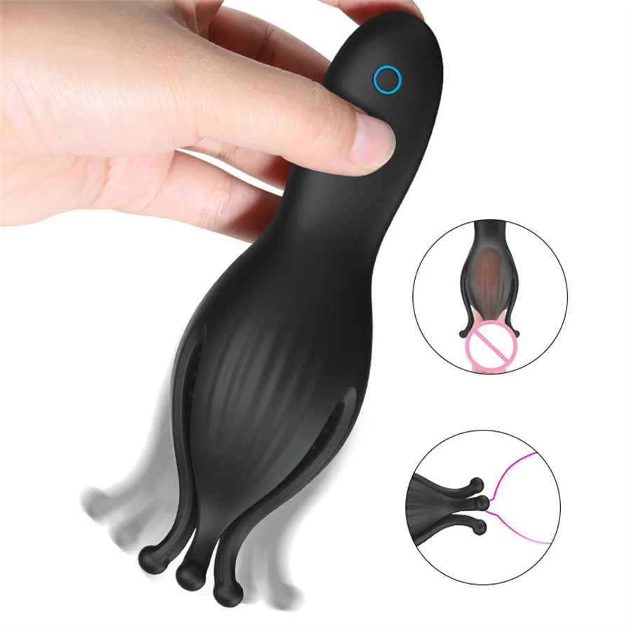 Octopus Suction Vibrator Penis Pump Trainer Glans Sucking Vibrator Penis Massager Dick Stimulator Masturbator Sex Toys For Men