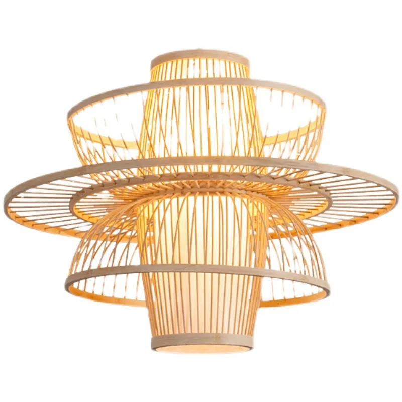 Art woven bamboo Spider, lamp holder E27, 100 cm, adjustable suspension height, suitable for home decor, restaurants, bars.