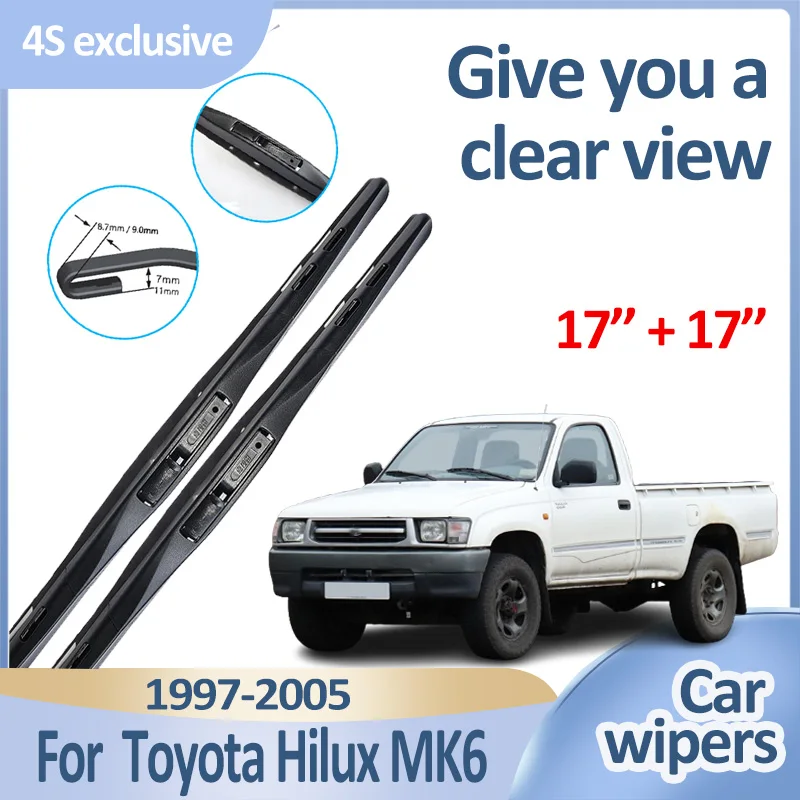 

Автомобильные щетки стеклоочистителя для Toyota Hilux MK6, аксессуары N140 N150 N160 N170 1997 1998-2005, прочные накладные дворники для лобового стекла