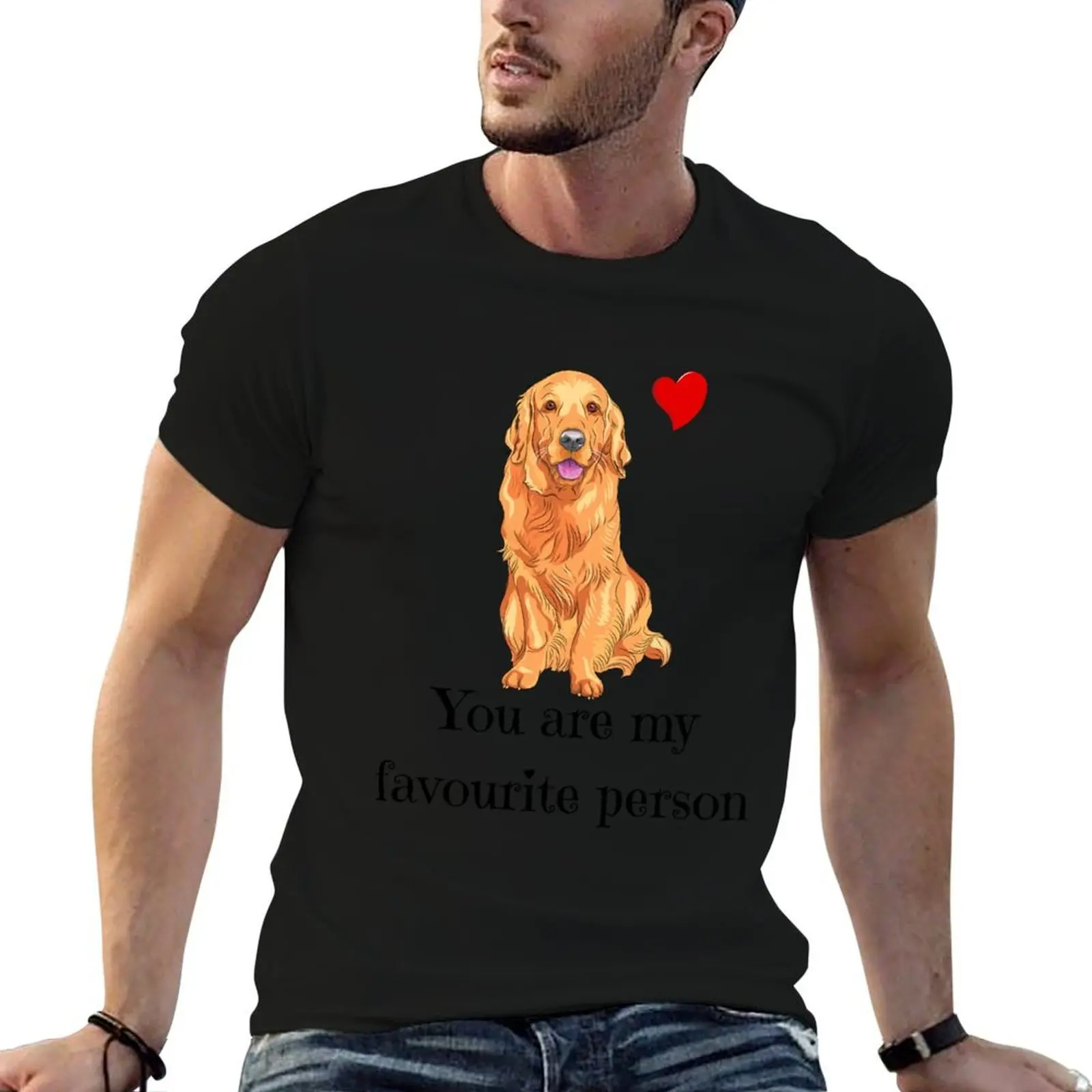 golden retriever funny quote cartoon golden retriever T-Shirt anime figures sports fans men t shirts high quality