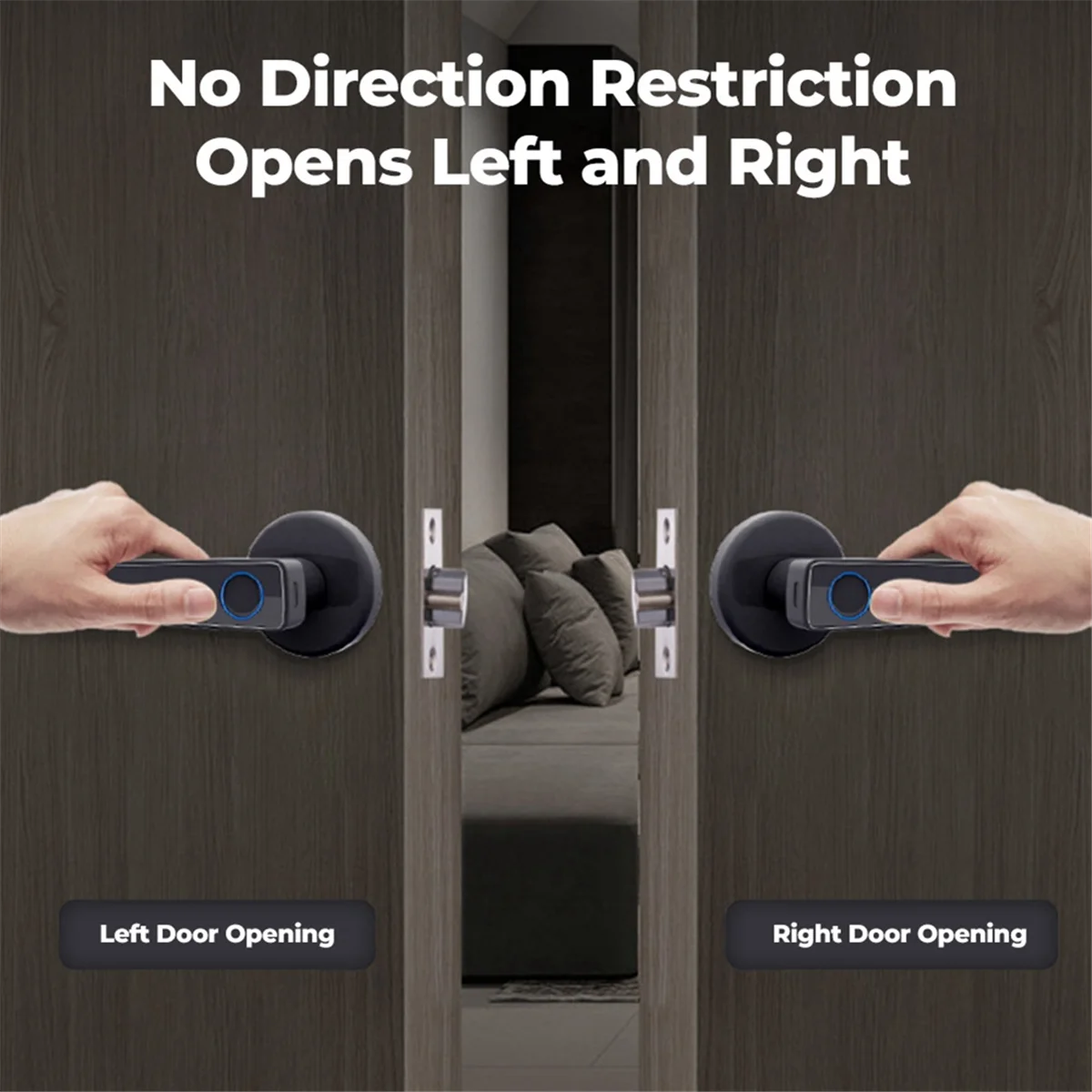 

AA25 Door Knob Fingerprint Door Lock Smart Locks with Passcode Keypad Biometric Keyless Entry Door Lock with Handle