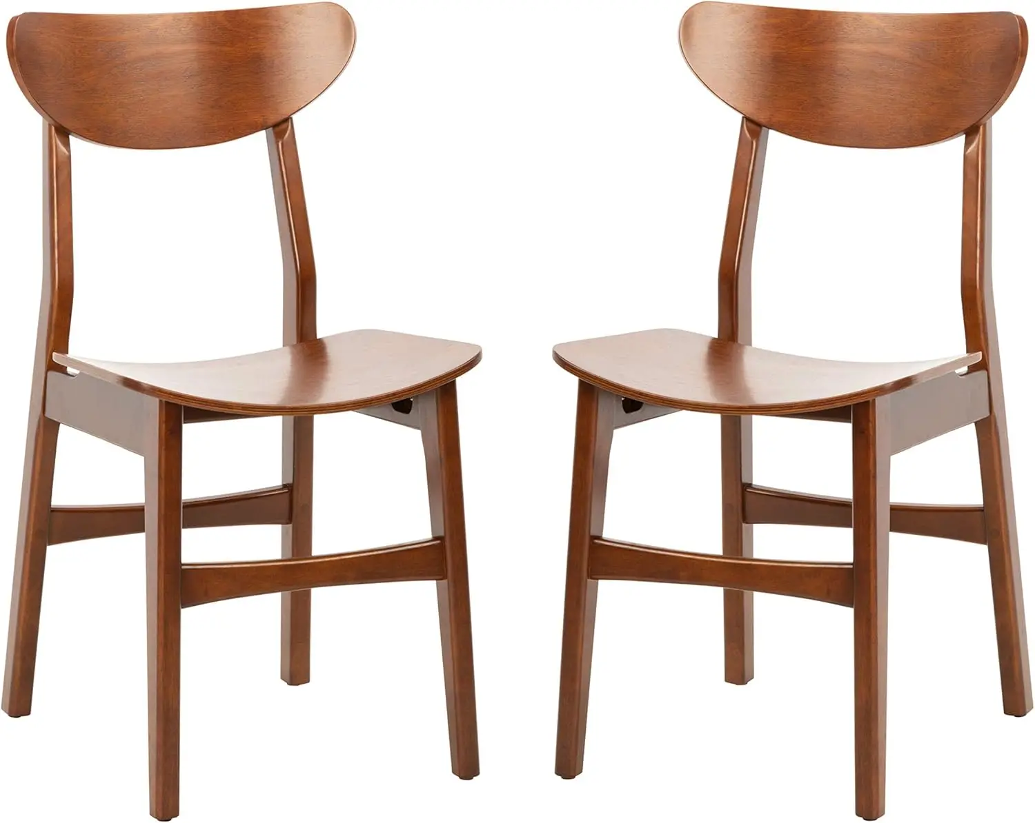DCH1001D-SET2 Home Lucca Cherry Retro Dining Chair (Set of 2), Walnut
