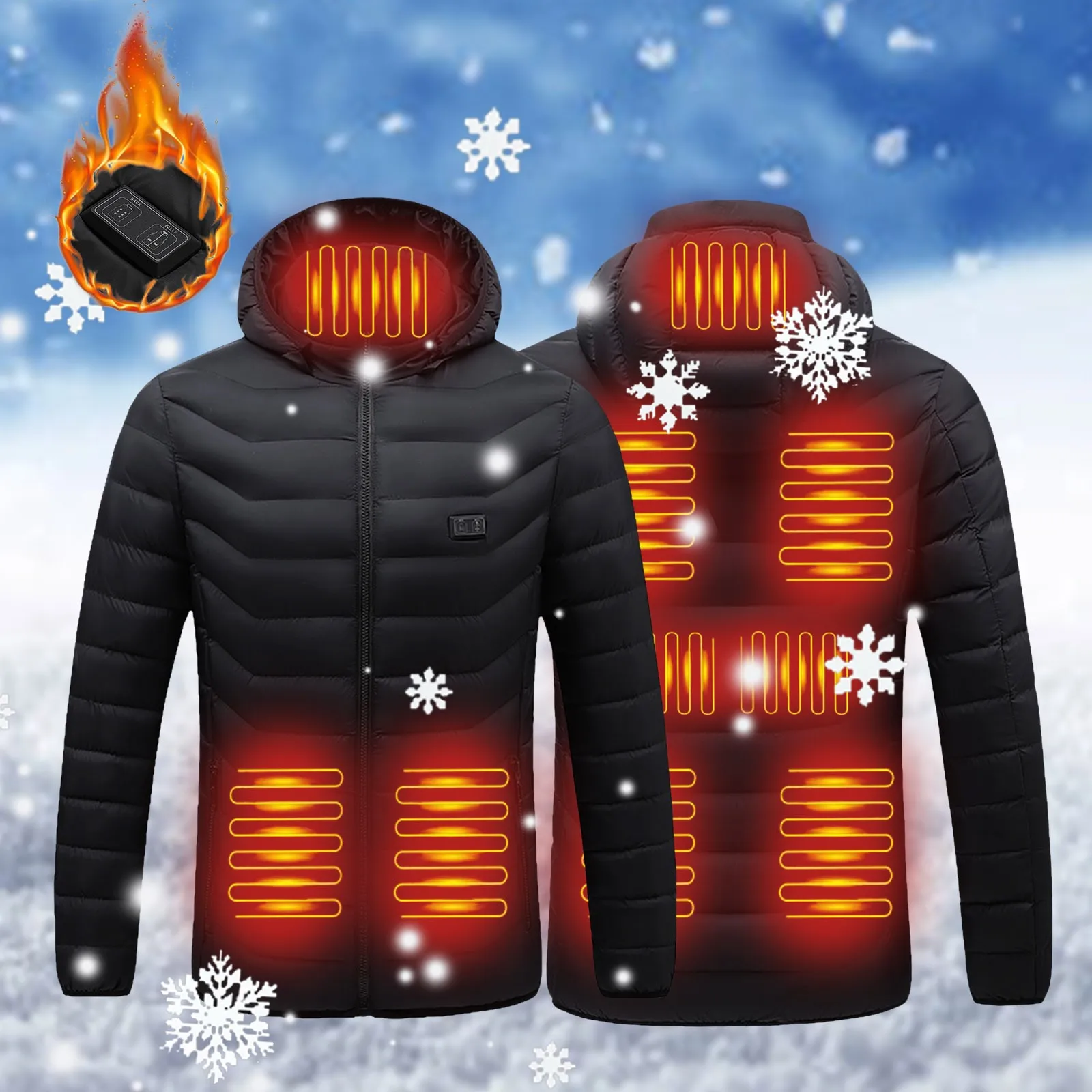 Heated Jackets For Women 9 Heating Areas Winter Warm Outdoor Ski Coat Stiles Jacket Womens Clothes Winter Down Jackets for Women