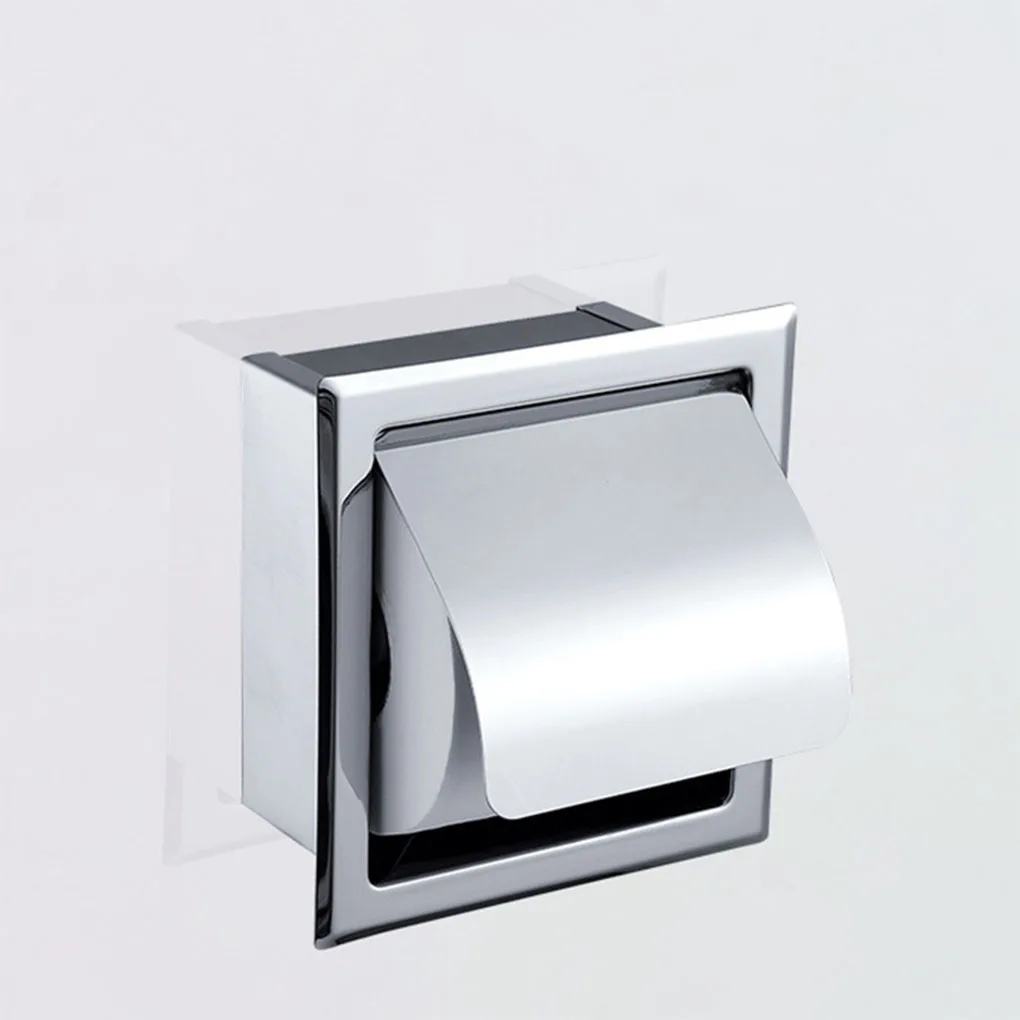 Paper Holder Roll Stainless Steel Rack Modern Tissues Durable Rustproof Supplies Holders Concealed WC Bathroom Toilet