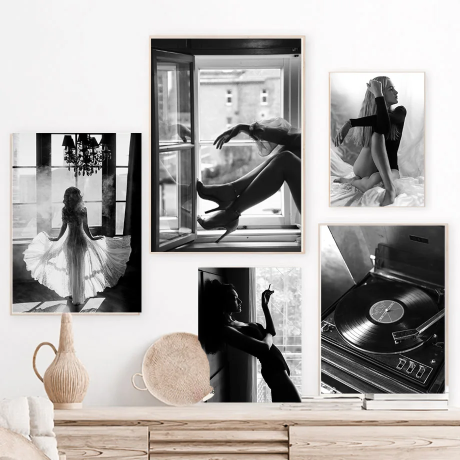 Modern Fashion Stars Sexy Girl Canvas Painting Beauty Lady Art Wall Art Posters and Prints Nordic Pictures for Living Room Decor