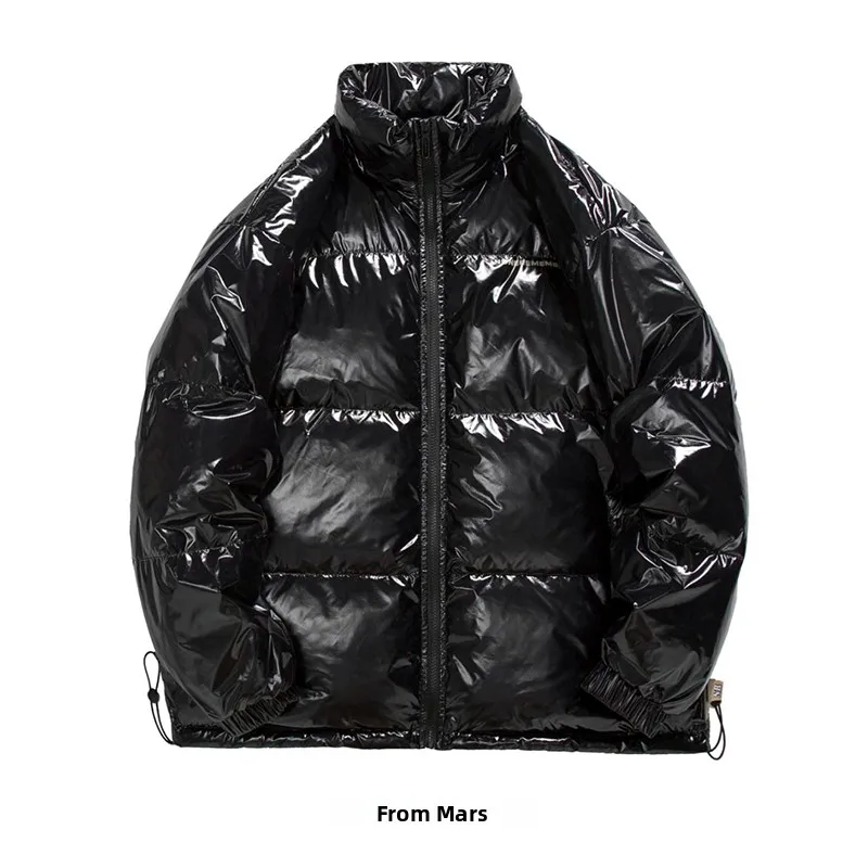 

Warmth Guaranteed Look Long Printed PU Leather Stand Collar down Jaet Youthful Sle High Fill Power Other Material Co...