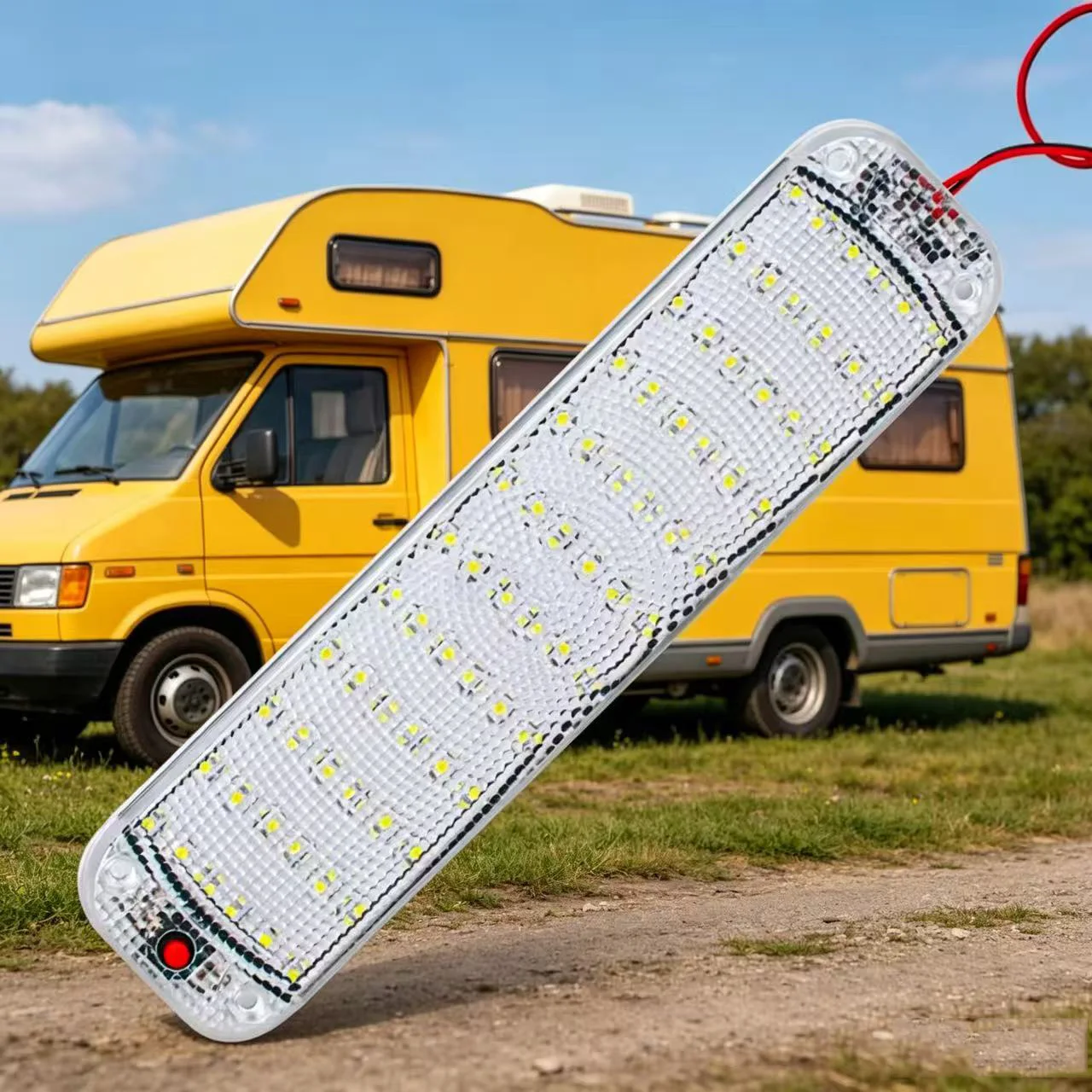 Lumière intérieure de voiture 72 LED 12-80V, plafonnier fixe pour camion, fourgonnette, minibus, bateau, camping-car, remorque, marine, yacht