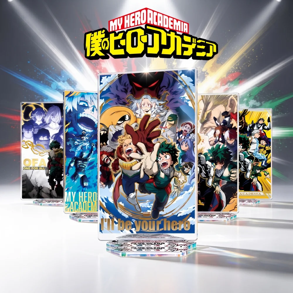 My Hero Academia Acrylic Stand Keychain 2026 New Deku Bakugo Todoroki All Might Cute Hero Poster Desktop Figure
