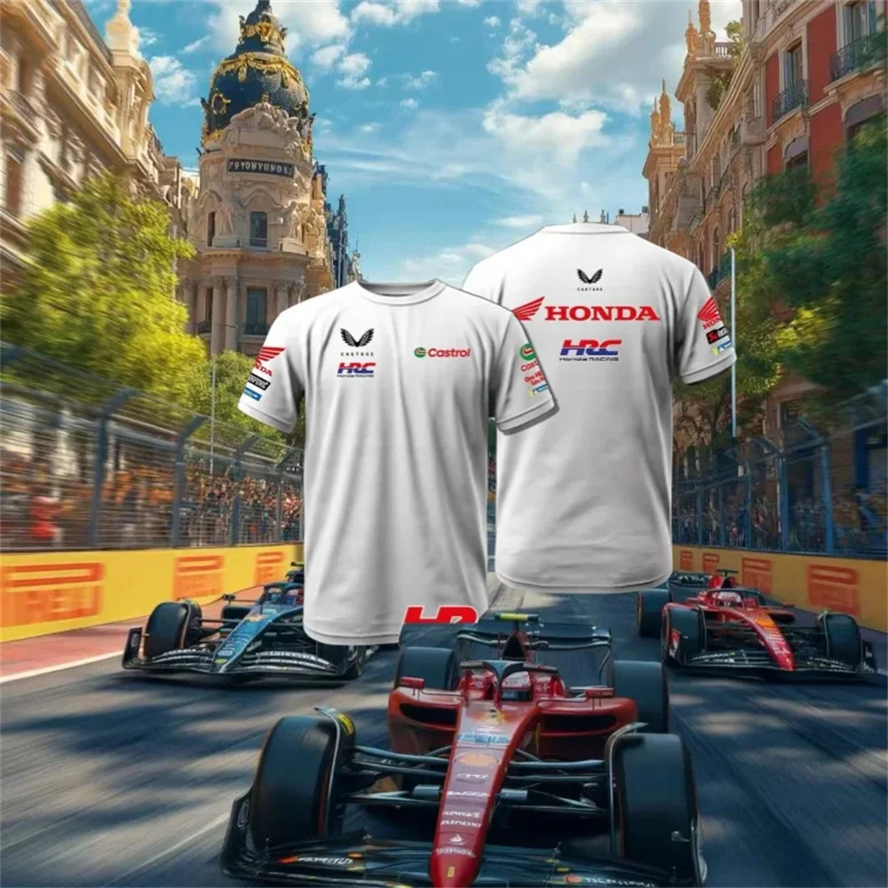 

2025 new men's 3D quick-drying T-shirt, stylish, comfortable, breathable, and sweat-wicking, Honda HRC sportswear.