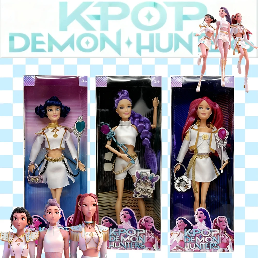 

✨ Новый Kpop Demon Hunters, экшн-фигурки, игрушки Rumi Mira Zoey Sussy, тема песни с красочными огнями для коллекционеров Kpop, рождественский подарок