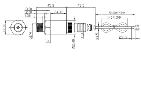NEW IP68 Pressure Transmitter Transducer Sensor for Non-Corrosive Medium