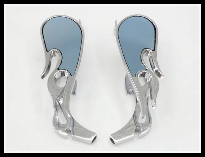 g Chrome Flame Mirrors for Honda Shadow Spirit Chopper Custom VT VTX CB CBR F4 F4i