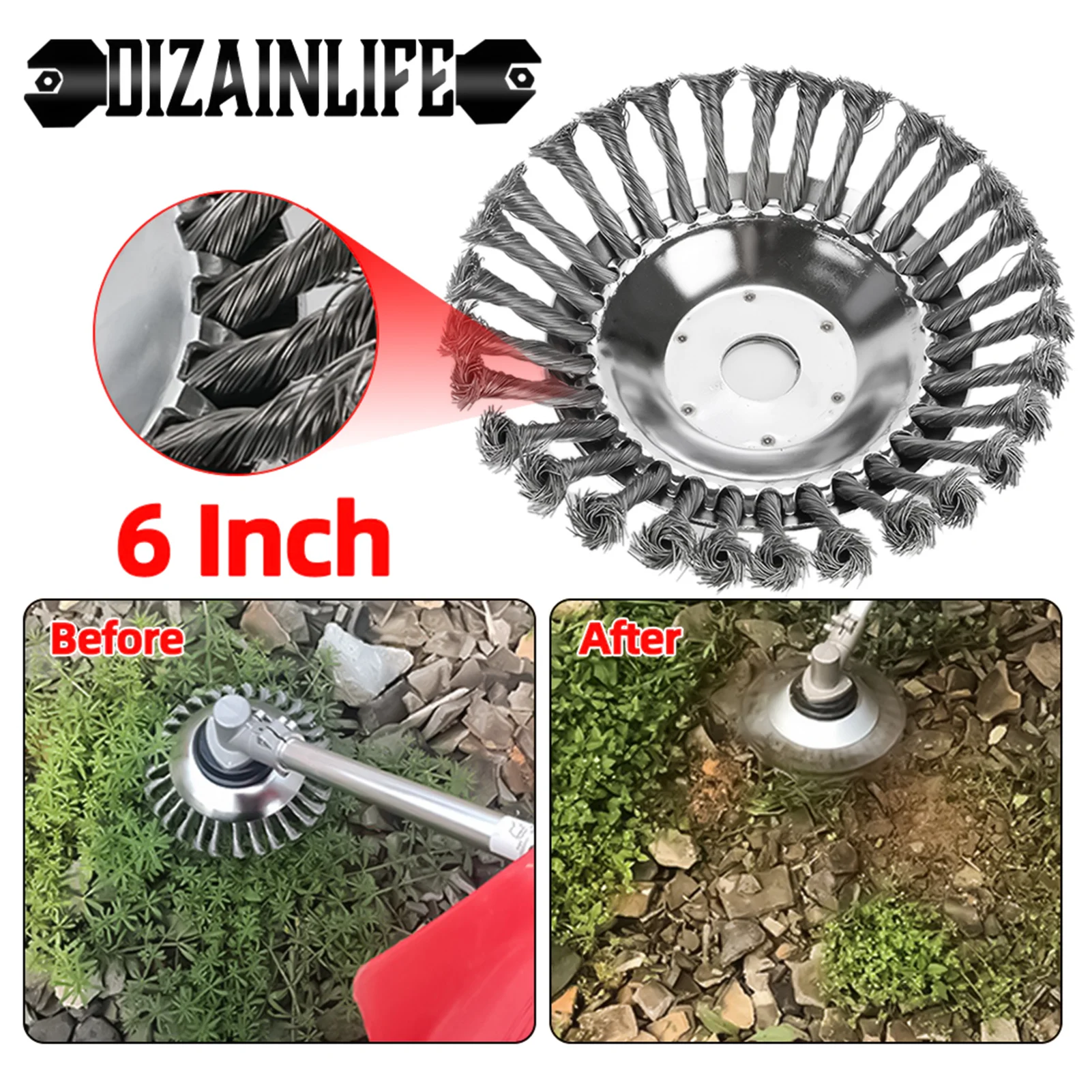 Unbreakable Wired Trimmer Blade Steel Edge Weed Trimmer Head Gardening Tools for Gardening Practical Tools