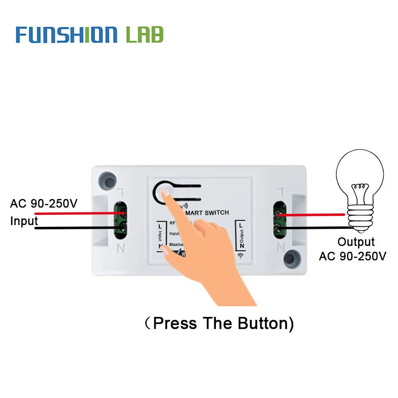 433Mhz รีโมทคอนโทรลไร้สาย RF AC 110V 220V หลอดไฟ LED ไร้สายสวิทช์ Corridor ห้องเครื่องส่งสัญญาณ