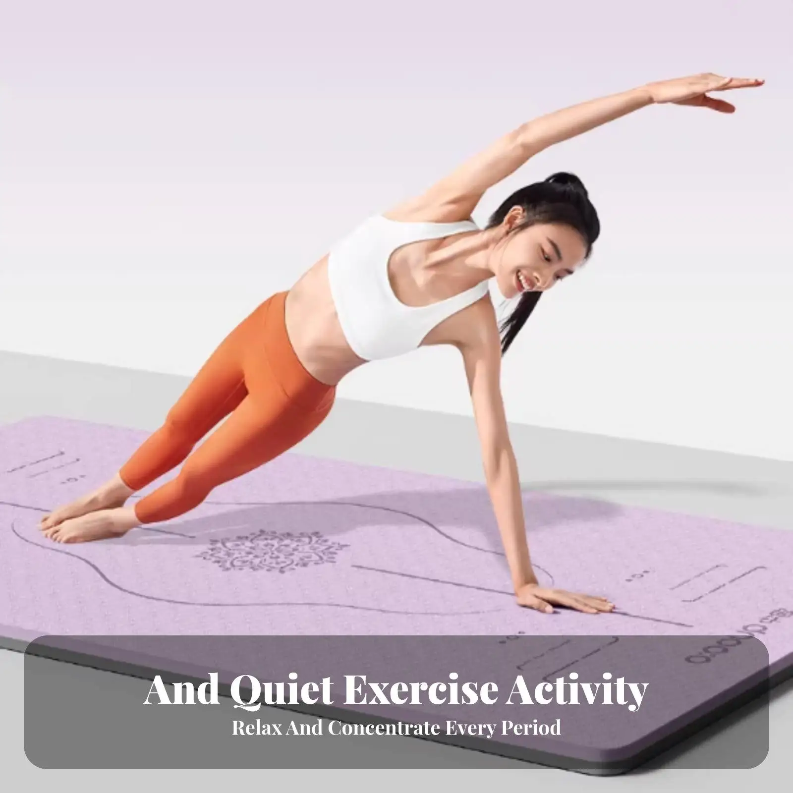 Fitness Mat Non Slip High Density TPE Comfortable Support for Gym