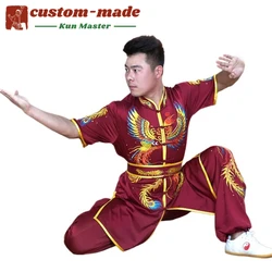 Custom Made Competition Kung Fu Uniform Tai Chi Wushu Performance Clothing Women Men Child Phoenix Embroidery 2024 New Style