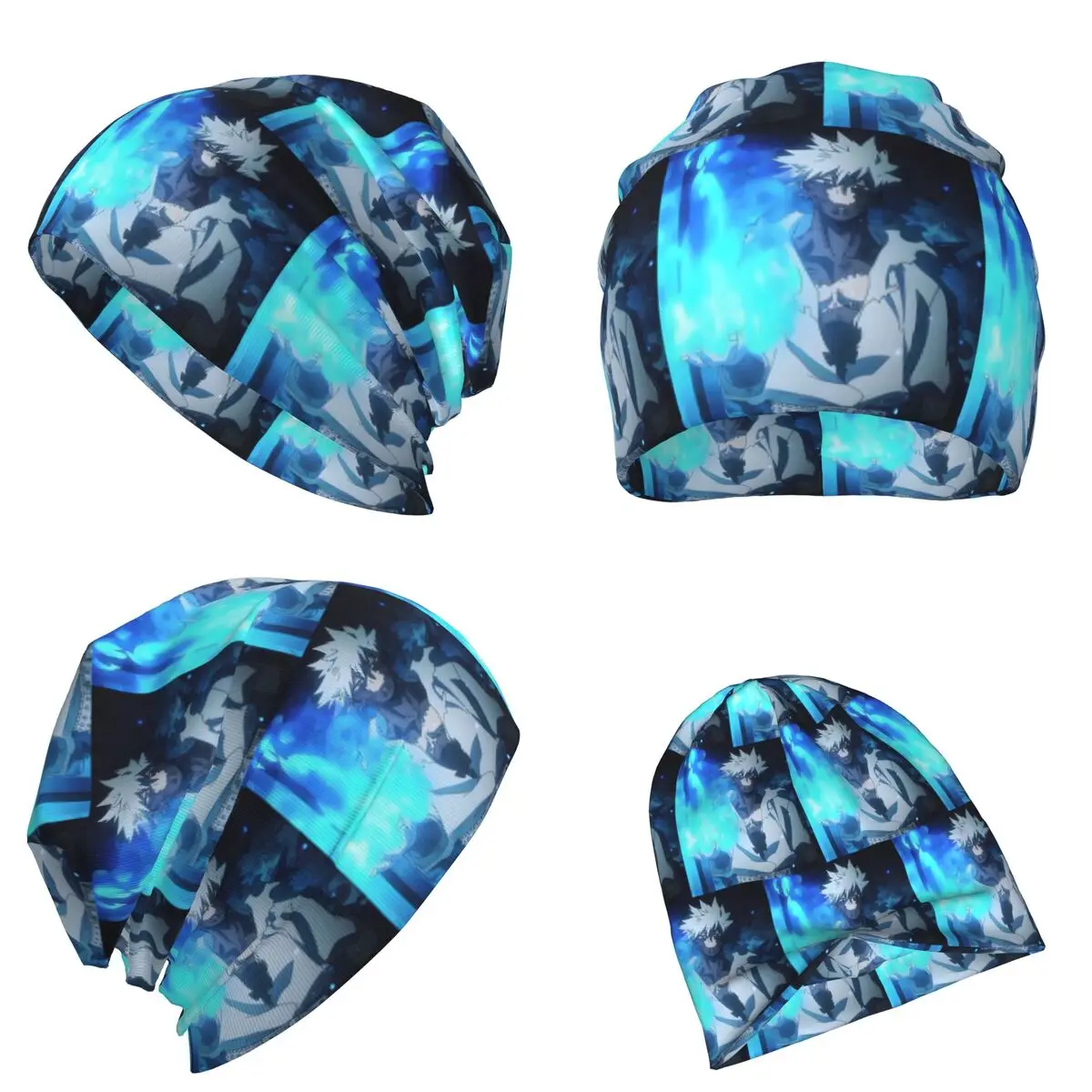 بلدي بطل الأكاديمية دابي أنيمي مانغا MHA Blueflame محبوك قبعة الهيب هوب بونيه قبعة الخريف الشتاء في الهواء الطلق قبعات حريمي