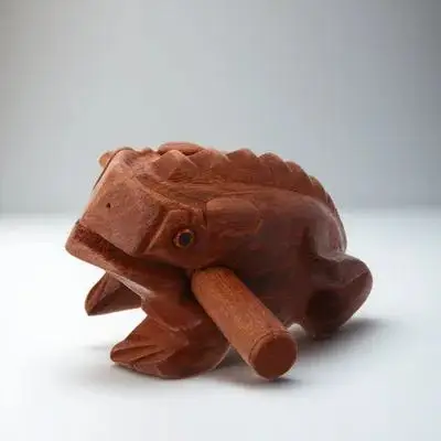 

1 Set Frog Guiro Instrument Wood Percussion For Beginner Musical Instrument Desk Accessories Animal Instruments Small Percussion