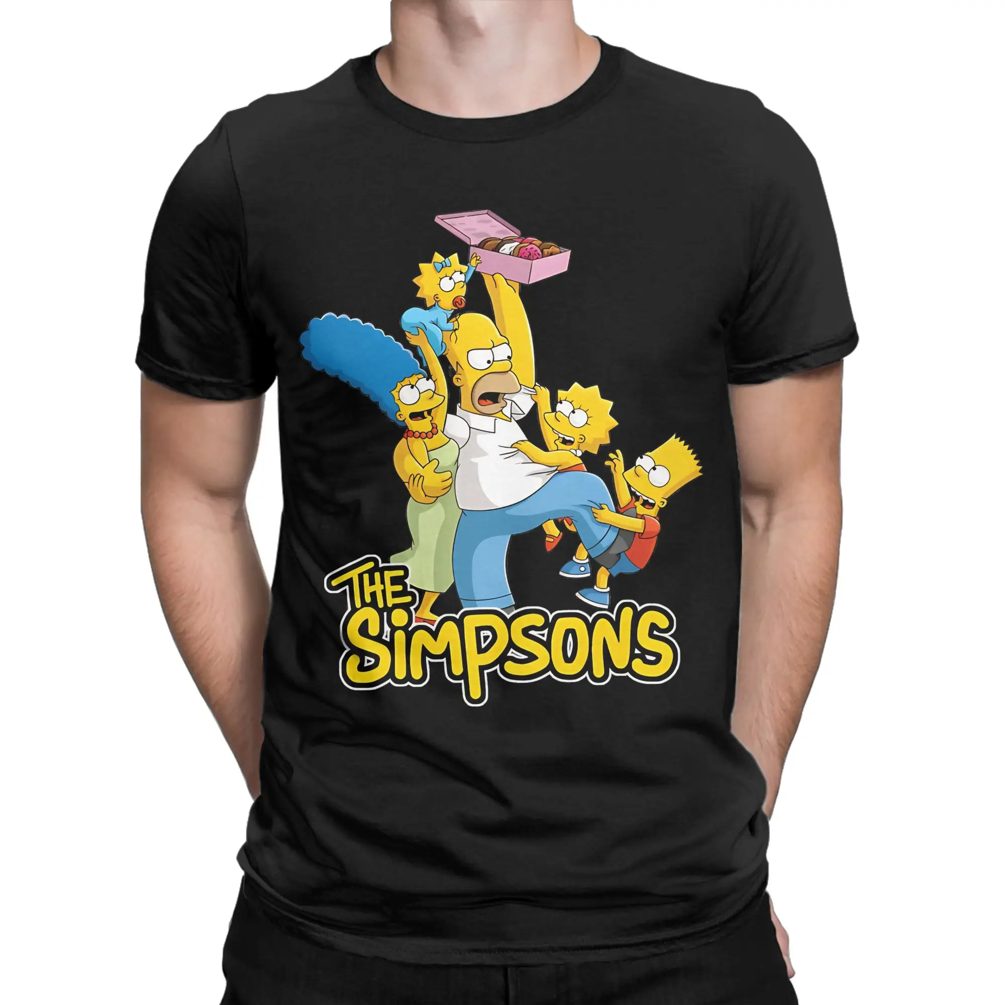 Men Women's The S-Simpsons Family T Shirt  100% Cotton Clothing Amazing Short Sleeve Round Neck Tees 4XL 5XL 6XL T-Shirt