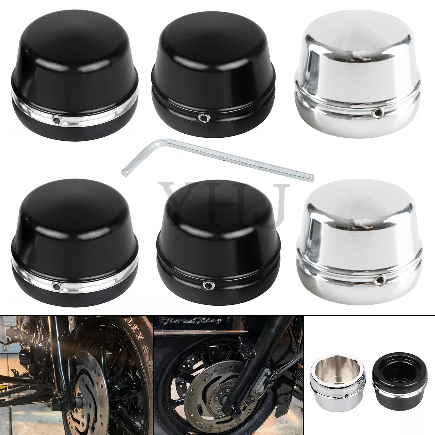 

Motorcycle Front Axle Cap Nut Cover For Harley Electra Glide Street Glide Road King Dyna Super Low Rider Ultra Classic FXDL FLHT