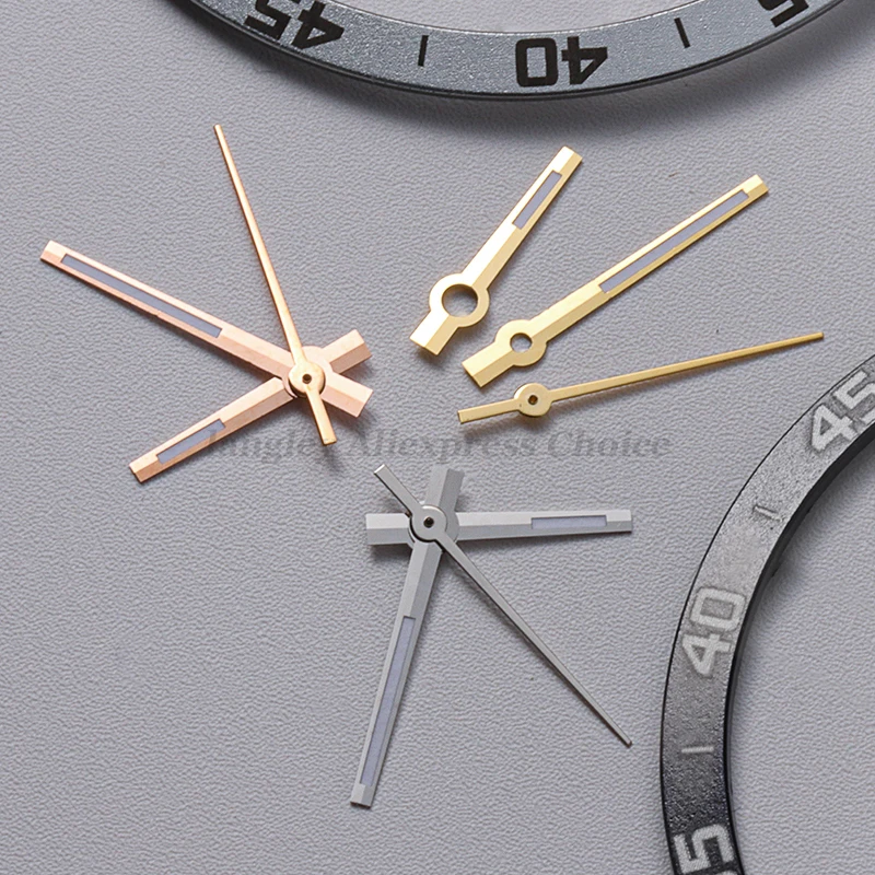 Серебряные иглы NH35 NH36 Часы Aiguille Hands C3 Super Lume Pointer Стиль дубинки Datejust Стрелки полированные для автоматического механизма