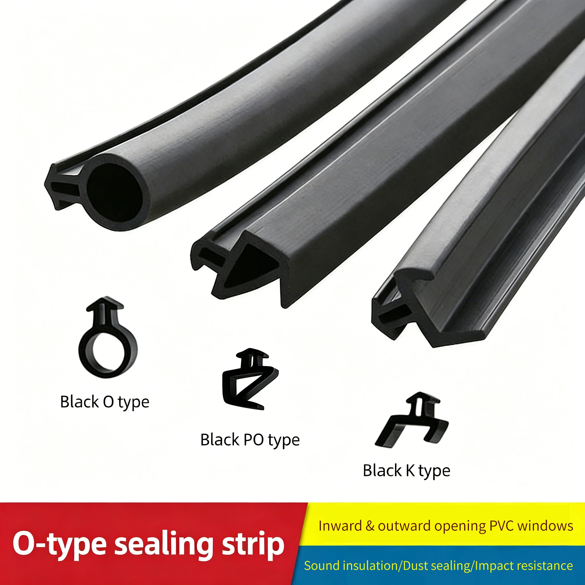 5/10M Plastic Steel Door Window Sealing Strip  Rubber Kerf Weather Stripping Card Slot Seals Hollow Bulb Barb Tubular