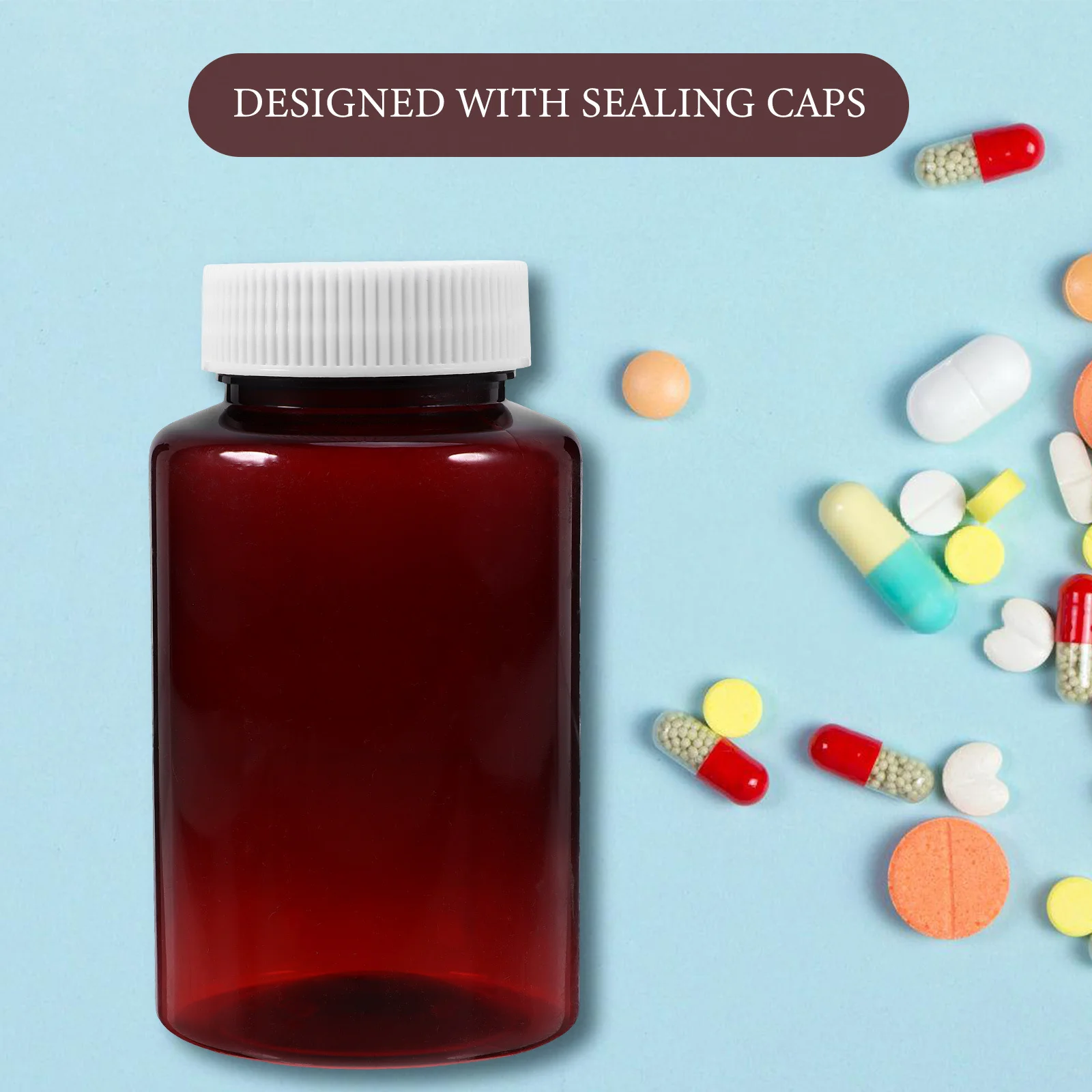 

12 Pcs Plastic Bottle Medicine Container Bottles Empty Pill Storage The Pet Portable Containers Travel