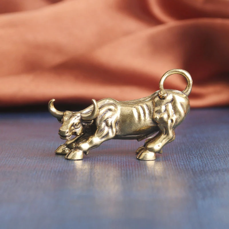 

Латунный бык, Уолл-стрит, скульптура крупного рогатого скота, медная статуя коровы, талисман, изысканные поделки, орнамент, украшение для офиса, бизнес-подарок