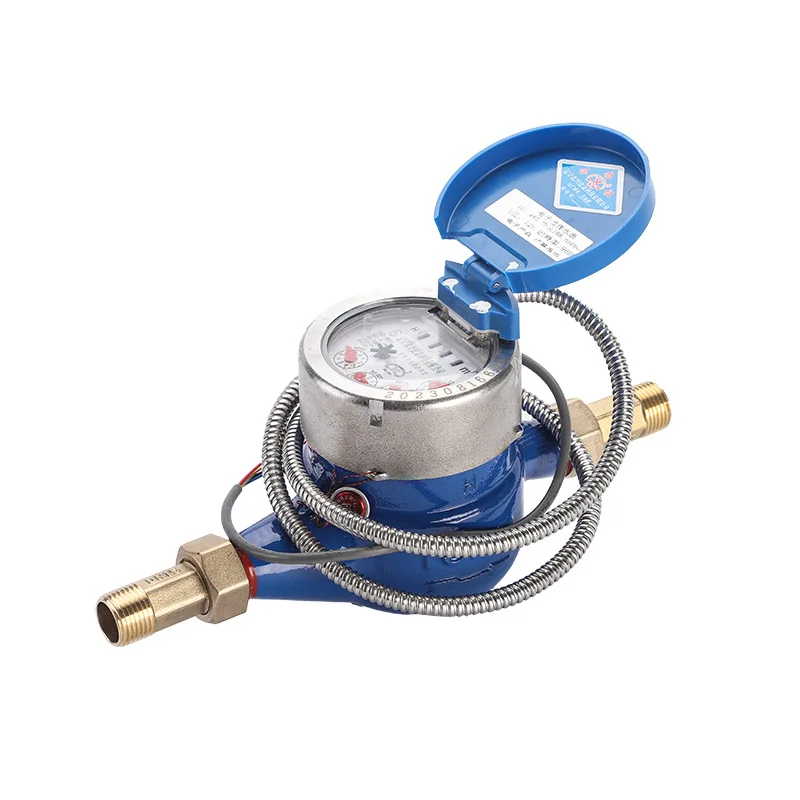 Copper nozzle prepaid valve-controlled electronic wired remote water meter 485MBS wired transmission