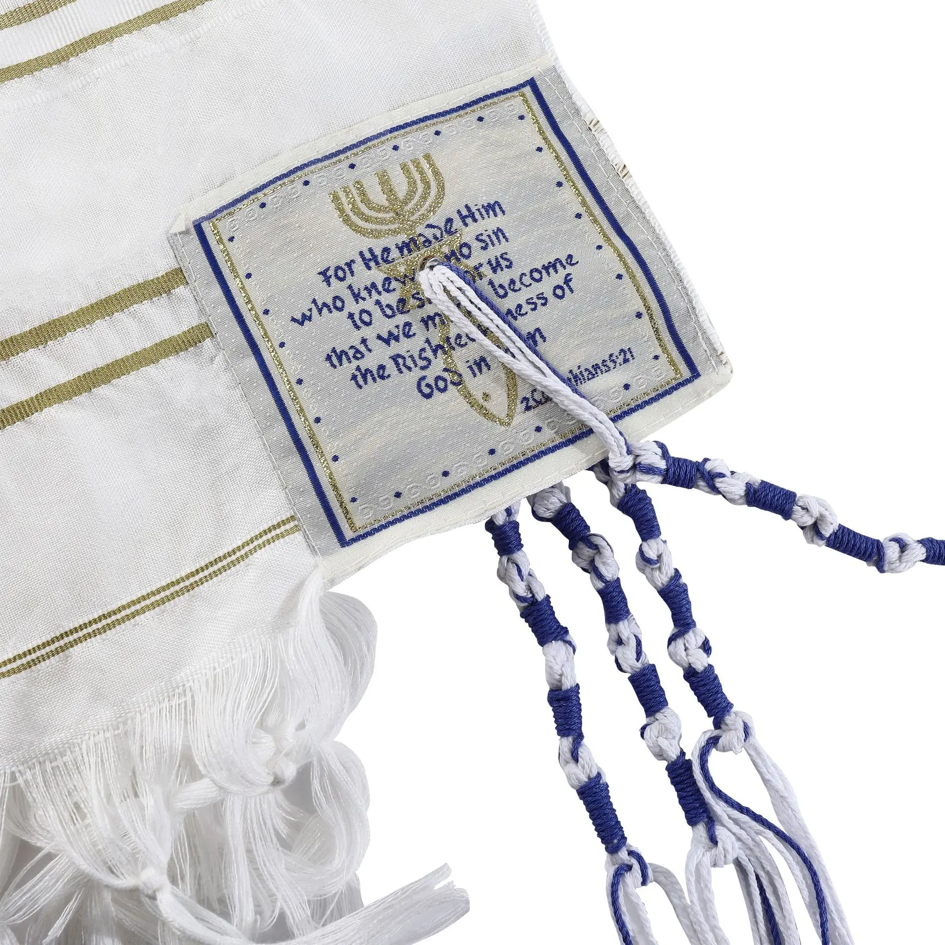 180*50Cm Messianic Tallit for Christian Scarf Women Men Talit Prayer Shawl Jewish Prayer Scarves Cotton Pashmina