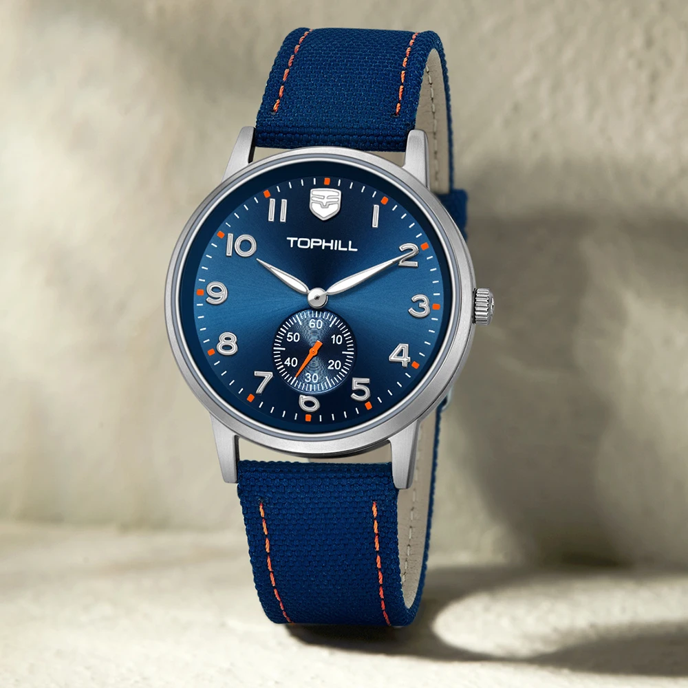 تومي-ساعة طيار للرجال من الستانلس ستيل ، ساعة كوارتز عسكرية ، ساعة رياضية مضيئة ، ساعة سلاح الجو ، موضة ، ترف ، 40 مللي متر