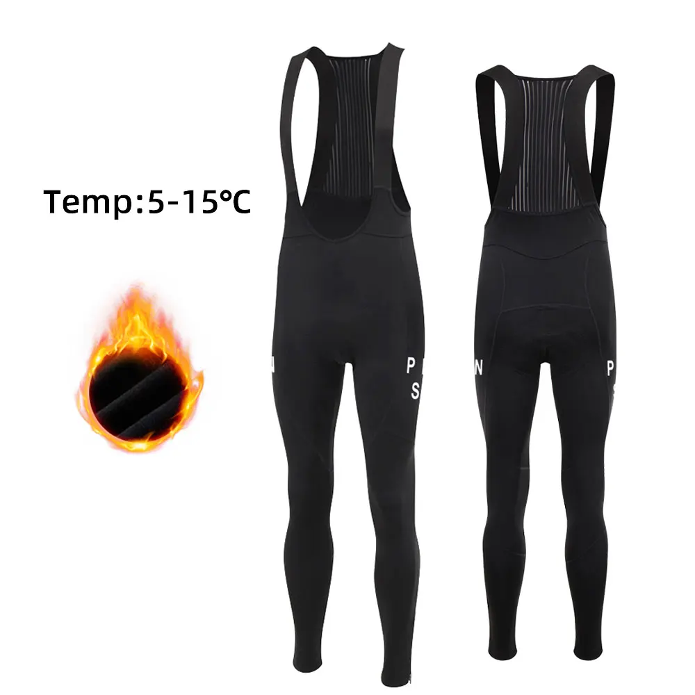 

Men Winter Cycling Bib Pants Windproof Thermal Fleece PNS Cycling Bib Tights MTB Road Bike Trousers Pro Warm Bicycle Long Pants