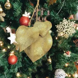 3D Metal Heart-shaped Decorative Bell With Hanging Rope Made Of Old Brass Bell Heart-shaped Bell Home Decoration Accessories