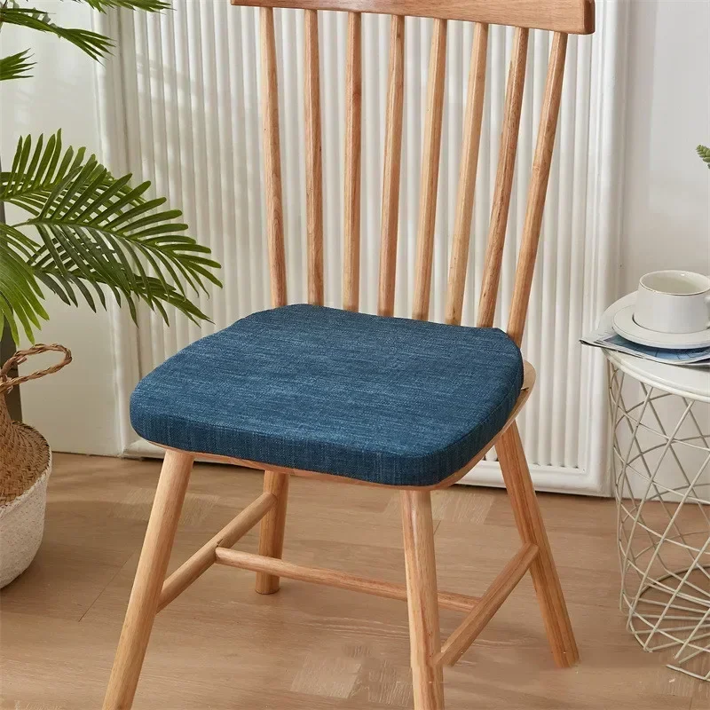 Nordic Multi Color Breathable Chair Cushion with Straps Dining Room Seat Cushion for Dining Office Chair Cushions All Seasons