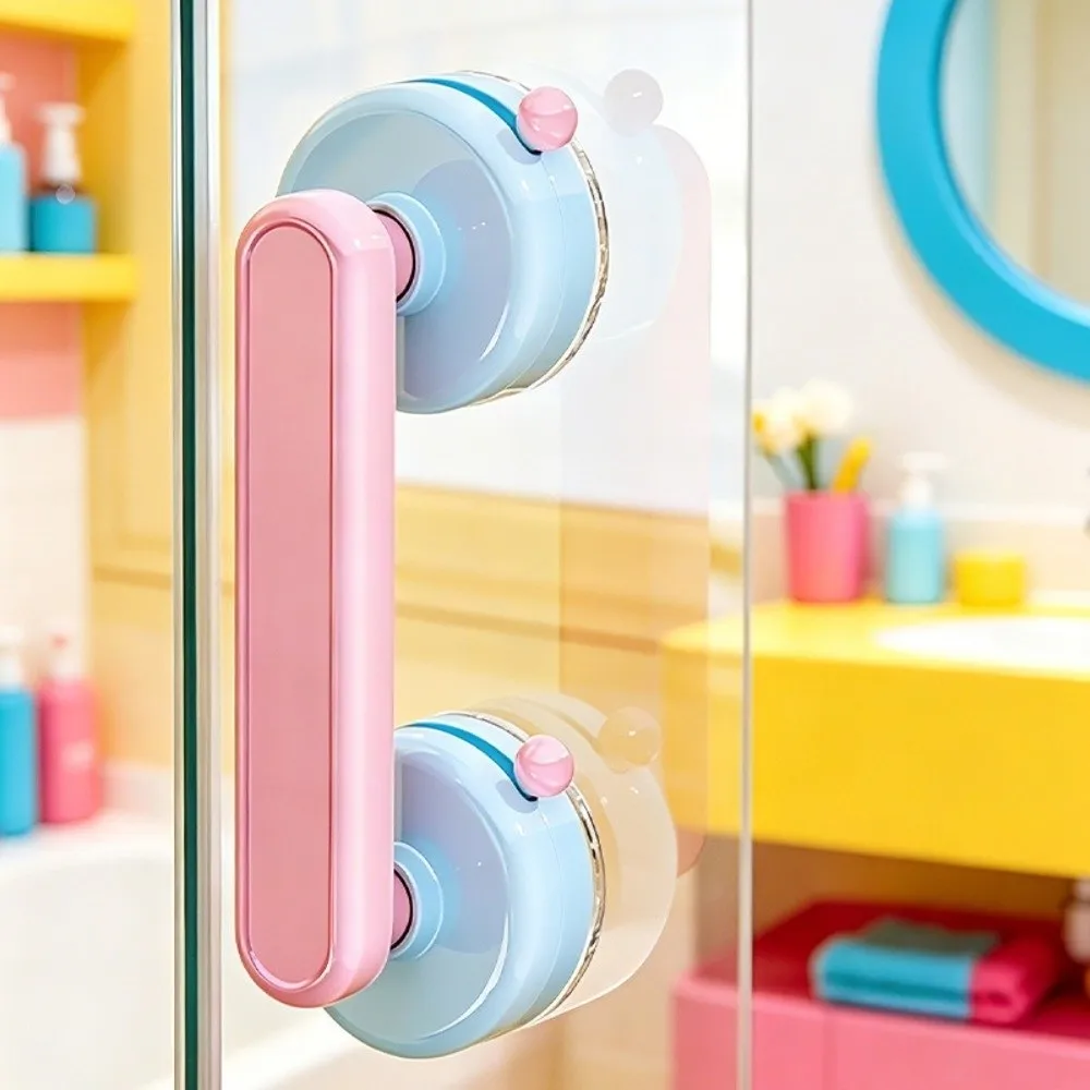 Strong Suction Suction Cup Door Handle Safety Grip Anti-Slip Glass Door Handle Waterproof Removable Door Handle