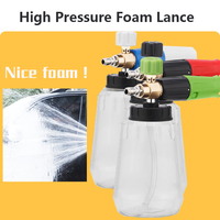 1L Car Wash Snow Foam Lance 1/4 Quick Plug Connect Foam Cannon 1.2mm Blast Foam Nozzle Pressure Washer Foam Gun Pressure Cleaner